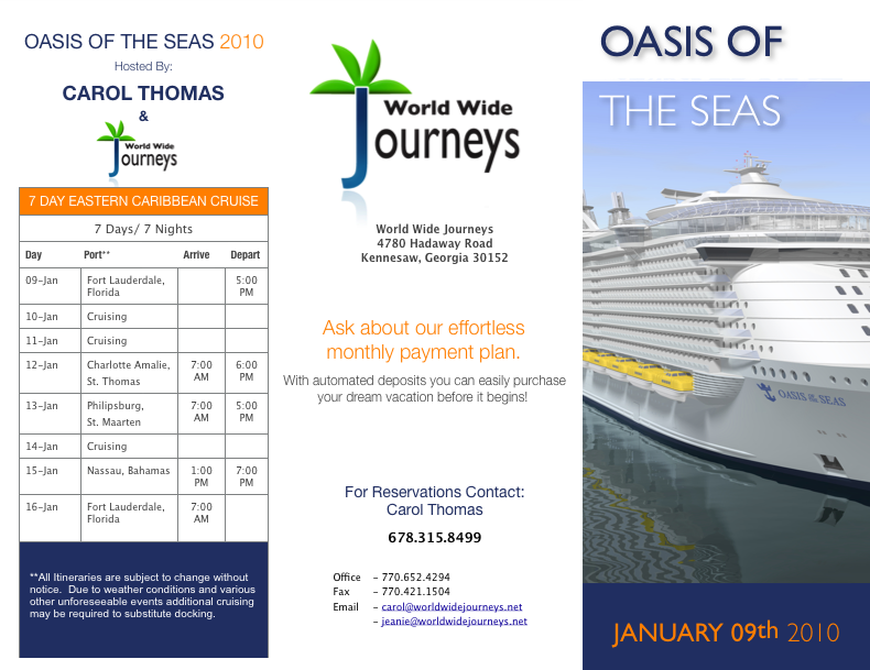 oasis brochure with details